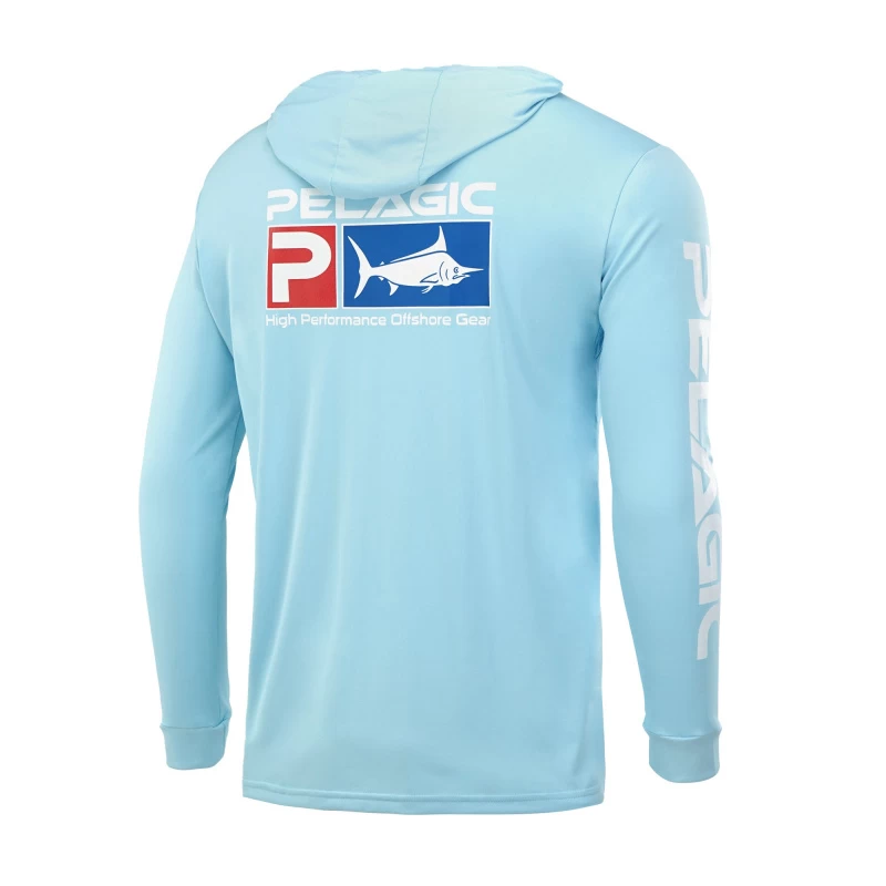Pelagic Aquatek Deluxe Hoody Light Blue 2 Pelagic Aquatek Deluxe Hoody Light Blue - Afbeelding 2