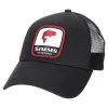 Simms Bass Patch Trucker Black