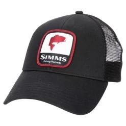 Simms Bass Patch Trucker Black
