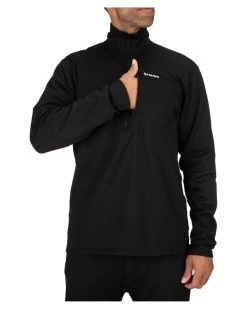 Simms Thermal 1/4 Zip Top Black -Outdoor Kleding Koopjes 13314 001 30r 4