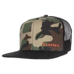 Simms CX Flat Brim Cap Woodland Camo