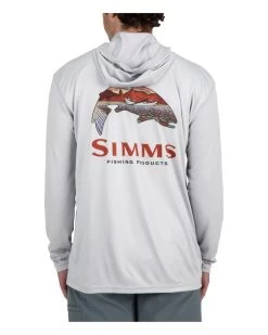 Simms Tech Hoody Artist Series Trout Logo Flame/Sterling -Outdoor Kleding Koopjes 13521 859 30r 4