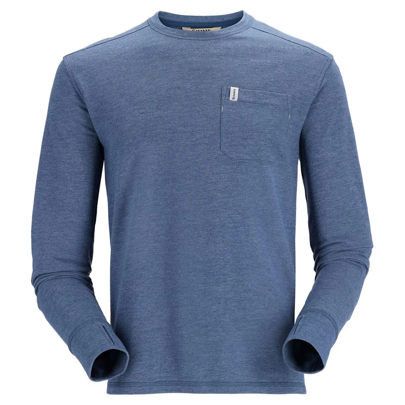 Simms Henry's Fork Crew Navy Heather 1 Simms Henry's Fork Crew Navy Heather