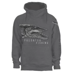 Fladen Hoody Greedy Pike Grey