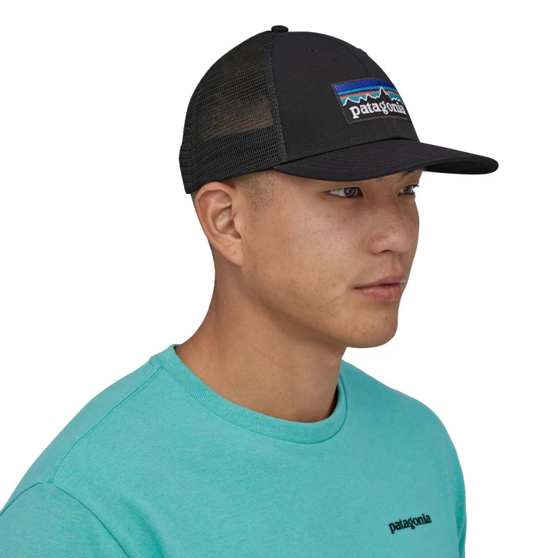 Patagonia P-6 Logo LoPro Trucker Hat Black 2 Patagonia P-6 Logo LoPro Trucker Hat Black - Afbeelding 2