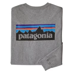 Patagonia M's L/S P-6 Logo Responsibili-Tee Gravel Heather