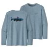 Patagonia M's L/S Cap Cool Daily Fish Graphic Shirt Fitz Roy Trout: Steam Blue X-Dye