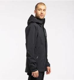 Haglöfs Tjärn Jacket Men True Black -Outdoor Kleding Koopjes 6046922C5020r 4