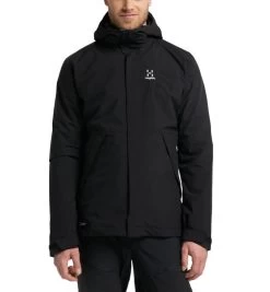 Haglöfs Stuga 3-in-1 Jacket Men True Black -Outdoor Kleding Koopjes 6050362C5020r 3