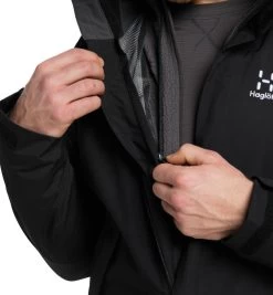 Haglöfs Stuga 3-in-1 Jacket Men True Black -Outdoor Kleding Koopjes 6050362C5020r 6