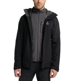 Haglöfs Stuga 3-in-1 Jacket Men True Black -Outdoor Kleding Koopjes 6050362C5020r 7