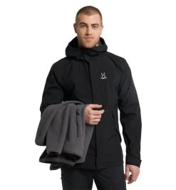 Haglöfs Stuga 3-in-1 Jacket Men True Black -Outdoor Kleding Koopjes 6050362C5020r 9