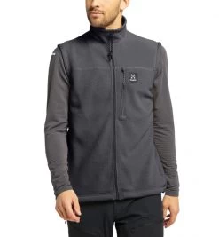 Haglöfs Malung Pile Vest Men Magnetite -Outdoor Kleding Koopjes 6050852AT020r 3