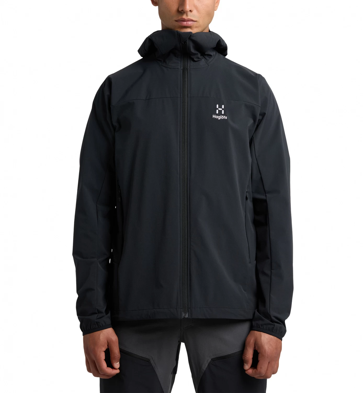 Haglöfs Move Softshell Hood Men True Black 3 Haglöfs Move Softshell Hood Men True Black - Afbeelding 3