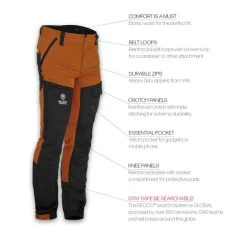 Beyond Nordic Outdoor Pants Burnt Orange -Outdoor Kleding Koopjes BN001 M ORANGE Sr 3
