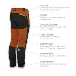 Beyond Nordic Outdoor Pants Burnt Orange -Outdoor Kleding Koopjes BN001 M ORANGE Sr 4