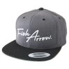 Fish Arrow Flat Cap Dark Hether Grey