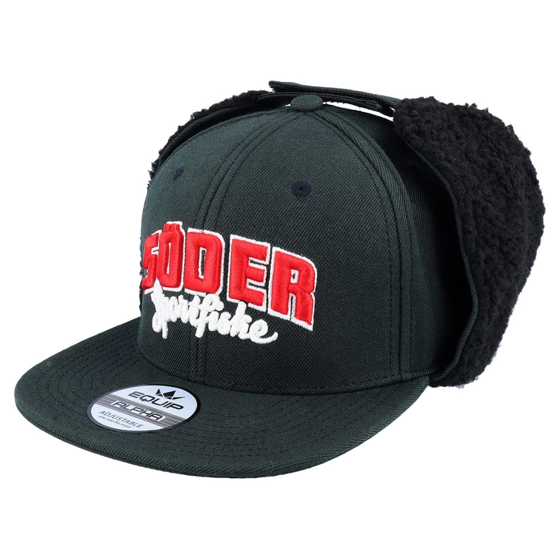 Söder Sportfiske Vintage Black Ear Flap Snapback 1 Söder Sportfiske Vintage Black Ear Flap Snapback