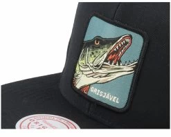 Skillfish Grisjävel Patch Black Snapback -Outdoor Kleding Koopjes OB3000731 6