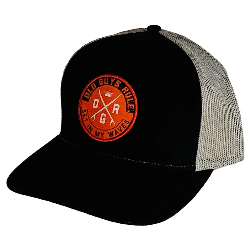 Old Guys Rule Wave Patch, Black/Grey 1 Old Guys Rule Wave Patch, Black/Grey