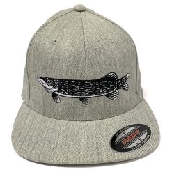 Outdoor Kleding Koopjes 9 Wolfcreek Pike Logo Fitted Flexfit, Grey Heater